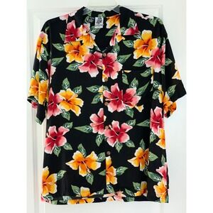 Kennington Ltd California Camp Men's Shirt Size XL Tropical Hawaiian (B019)